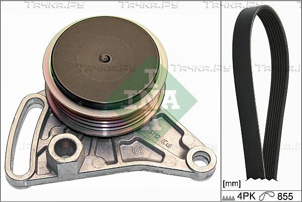 Приводной ремень поликлиновой с роликами (комплект) Ina для Volkswagen Passat B5 1996-2005. Артикул 529 0099 10
