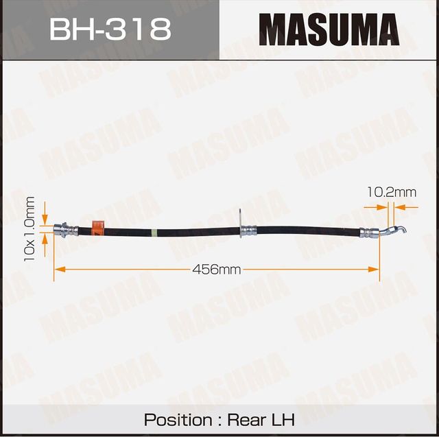 Шланг тормозной masuma t- /rear/ corona, carina,. Артикул BH318