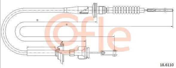 Трос сцепления Cofle. Артикул 92.18.6110