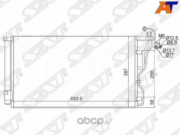 Радиатор кондиционера HYUNDAI I40 11- (SAT) SAT. Артикул STHN413940