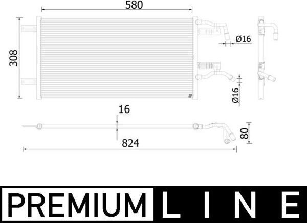 Радиатор охлаждения двигателя Mahle Premium. Артикул CR 935 000P