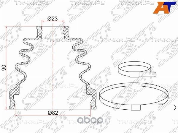 Пыльник шруса наружный TOYOTA CALDINACORONA 21.. (SAT). Артикул C1105