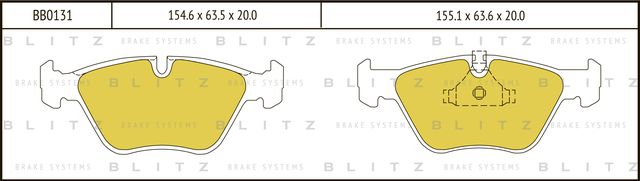 Колодки тормозные BMW 5 (E39) 95- перед. (Blitz). Артикул BB0131