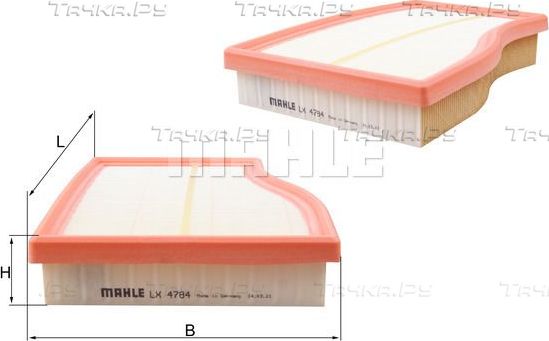 Воздушный фильтр Mahle. Артикул LX 4784