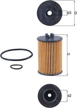 Масляный фильтр Mahle-Knecht. Артикул OX 382D
