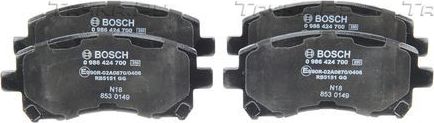 Тормозные колодки Bosch (Low-Metallic) передние для Subaru Outback II 2000-2003. Артикул 0 986 424 700