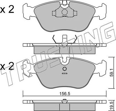 Тормозные колодки Trusting. Артикул 189.0