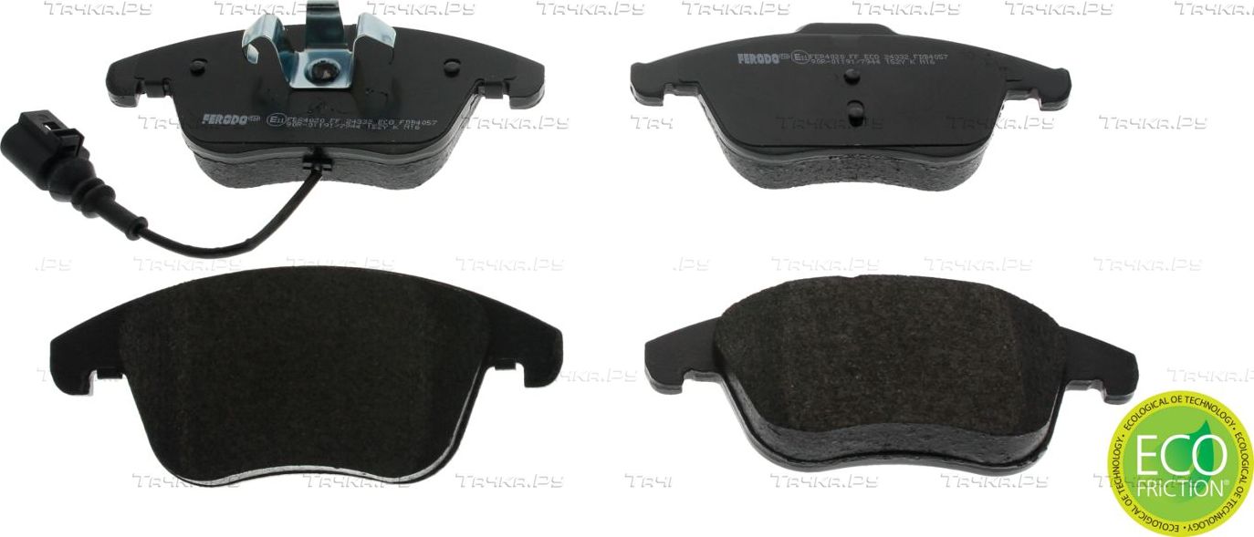 Тормозные колодки Ferodo Premier Eco Friction передние для Volkswagen Sharan II 2010-2026. Артикул FDB4057