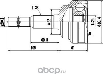 Комплект ШРУСа (Dynamatrix-Korea). Артикул DCV844049