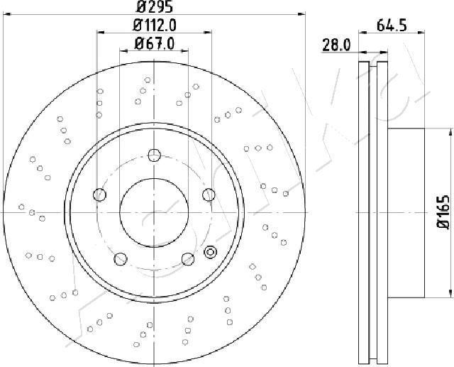 Тормозной диск ASHIKA. Артикул 60-00-0519