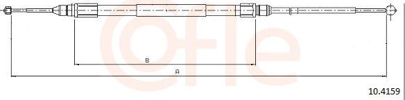 Трос ручника (тросик ручного тормоза) Cofle. Артикул 10.4159