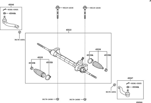 Рулевая тяга Toyota. Артикул 4551042161
