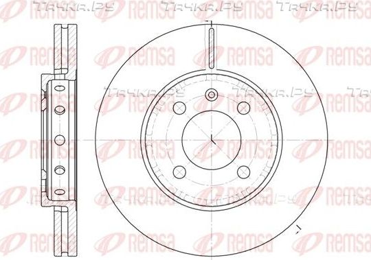 Тормозной диск Remsa передний для Volkswagen Polo III 1998-2002. Артикул 6826.10
