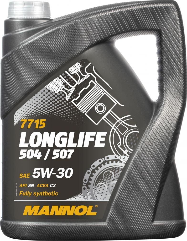 Масло моторное Longlife 504/507 (Ех. O.E.M. for VW  AUDI  SKODA)  5w30  5l (Mannol). Артикул 7001