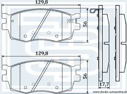 Колодки тормозные передние (Starke). Артикул 178517