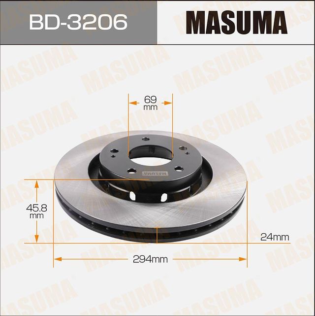Тормозной диск Masuma. Артикул BD-3206