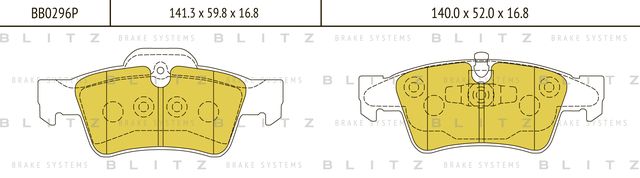 Колодки тормозные MB W164/W251 04- задн. (Blitz). Артикул BB0296P
