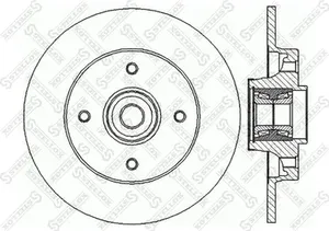 Тормозной диск Stellox задний для Citroen C3 II 2009-2016. Артикул 6020-1939-SX