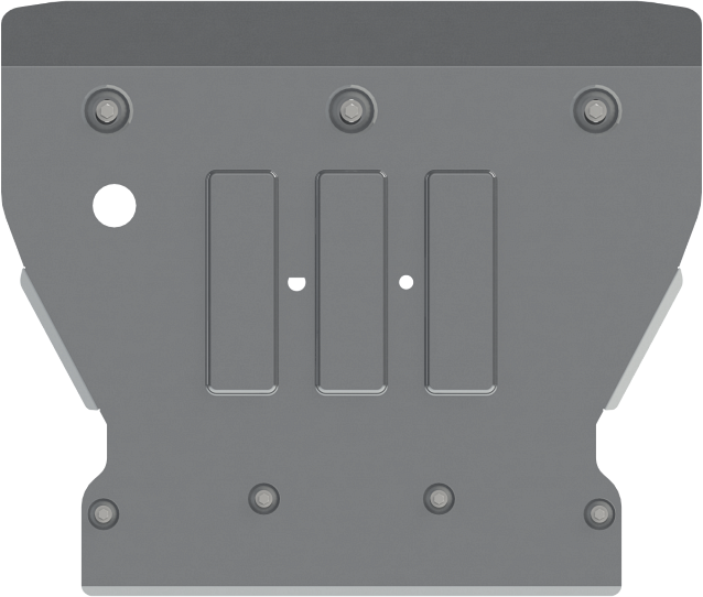Защита алюминиевая Шериф (4 мм) для картера Audi Q7 II (4M) рестайлинг 2020-2026. Артикул 02.2977 V1