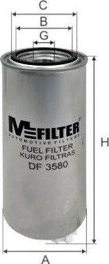 Топливный фильтр MFilter для AC Ace 1995-2000. Артикул DF 3580