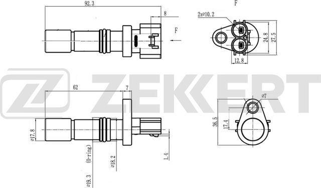 Датчик положения коленвала Zekkert для Toyota Avensis III 2008-2018. Артикул SE-4101