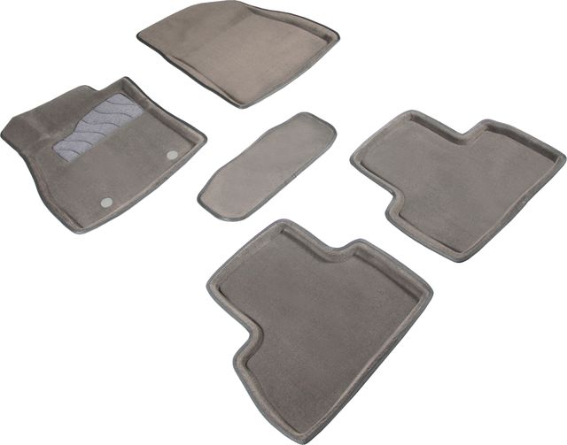 Коврики Seintex 3D ворсовые для салона Nissan Juke 2011-2014 СЕРЫЕ. Артикул 84741