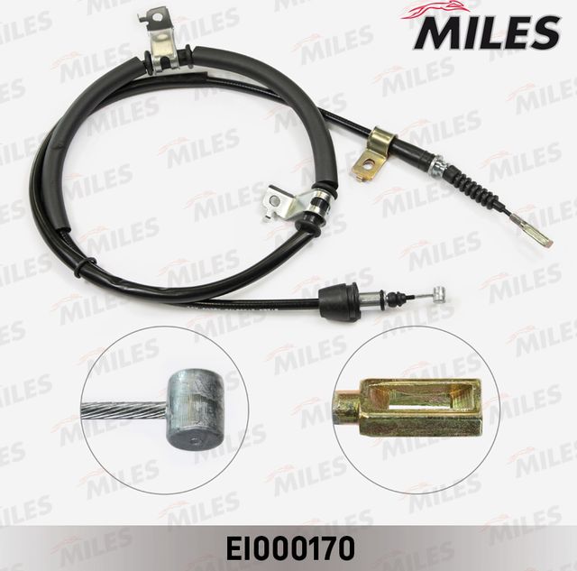 Трос ручника (тросик ручного тормоза) Miles задний правый для Kia Ceed I 2006-2012. Артикул EI000170