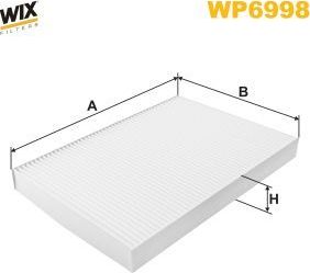 Салонный фильтр WIX Filters. Артикул WP6998