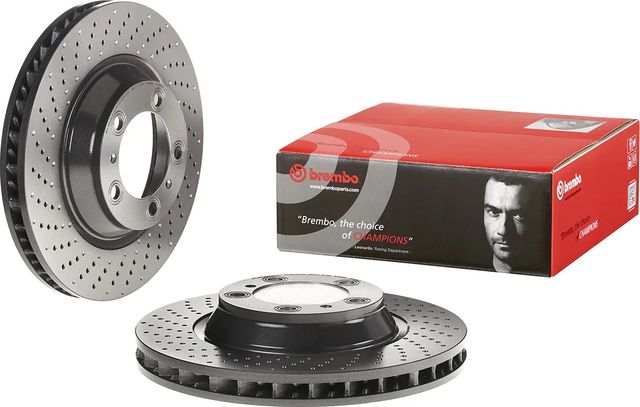Тормозной диск Brembo PRIME LINE - UV Coated передний левый для Porsche 911 VII (991) 2011-2026. Артикул 09.D932.11