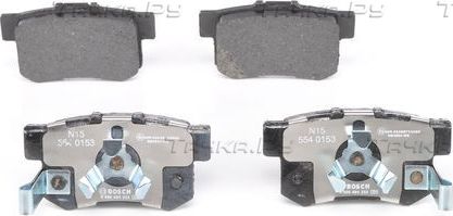 Тормозные колодки Bosch (Low-Metallic) задние для Honda Shuttle I 1995-2004. Артикул 0 986 494 233