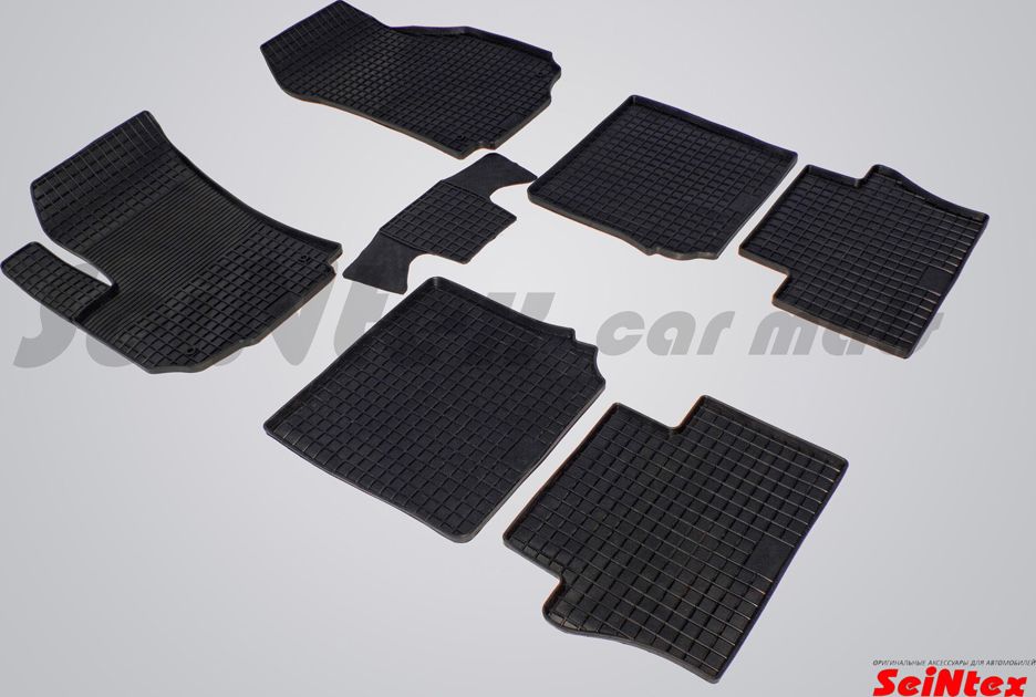 Коврики резиновые Seintex с узором сетка для салона Opel Zafira B 2006-2011. Артикул 00304