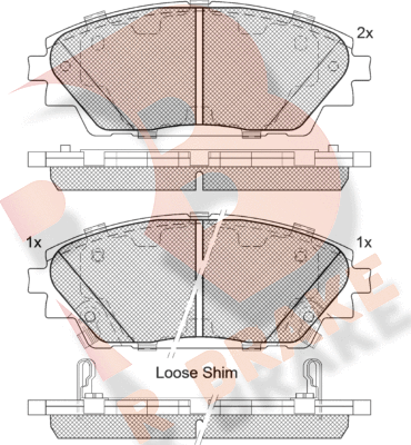 Тормозные колодки R Brake. Артикул RB2171