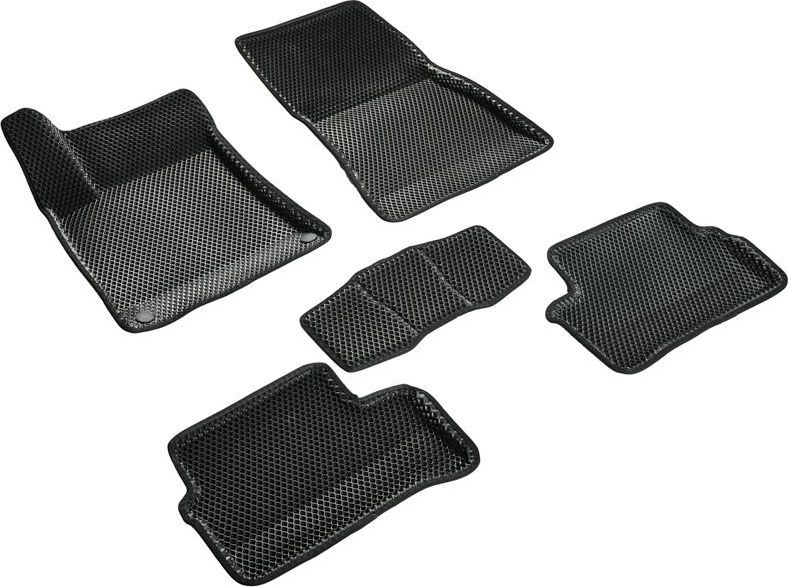 Коврики Seintex 3D EVA Ромб для салона Mercedes-Benz CLA-Класс C118 2019-2026 ЧЕРНЫЕ. Артикул 98144