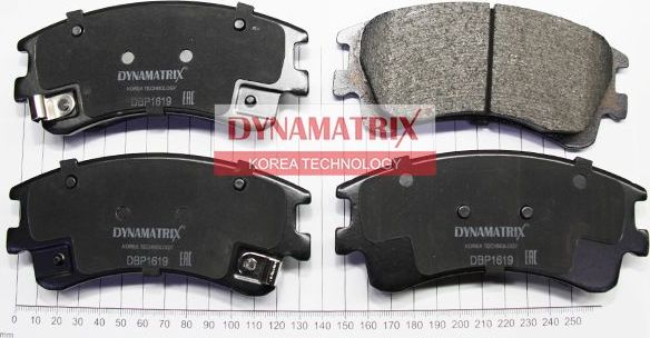 Тормозные колодки Dynamatrix. Артикул DBP1619