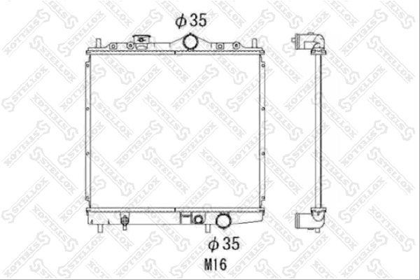 Радиатор охлаждения двигателя Stellox для Mitsubishi Colt III (C50) 1988-1992. Артикул 10-25941-SX