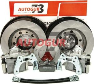 Тормоза дисковые Autogur73 задние УАЗ на мост Тимкен/Спайсер с суппортом ВАЗ. Артикул N-DT-UAZ-TS-Z-S-VAZ