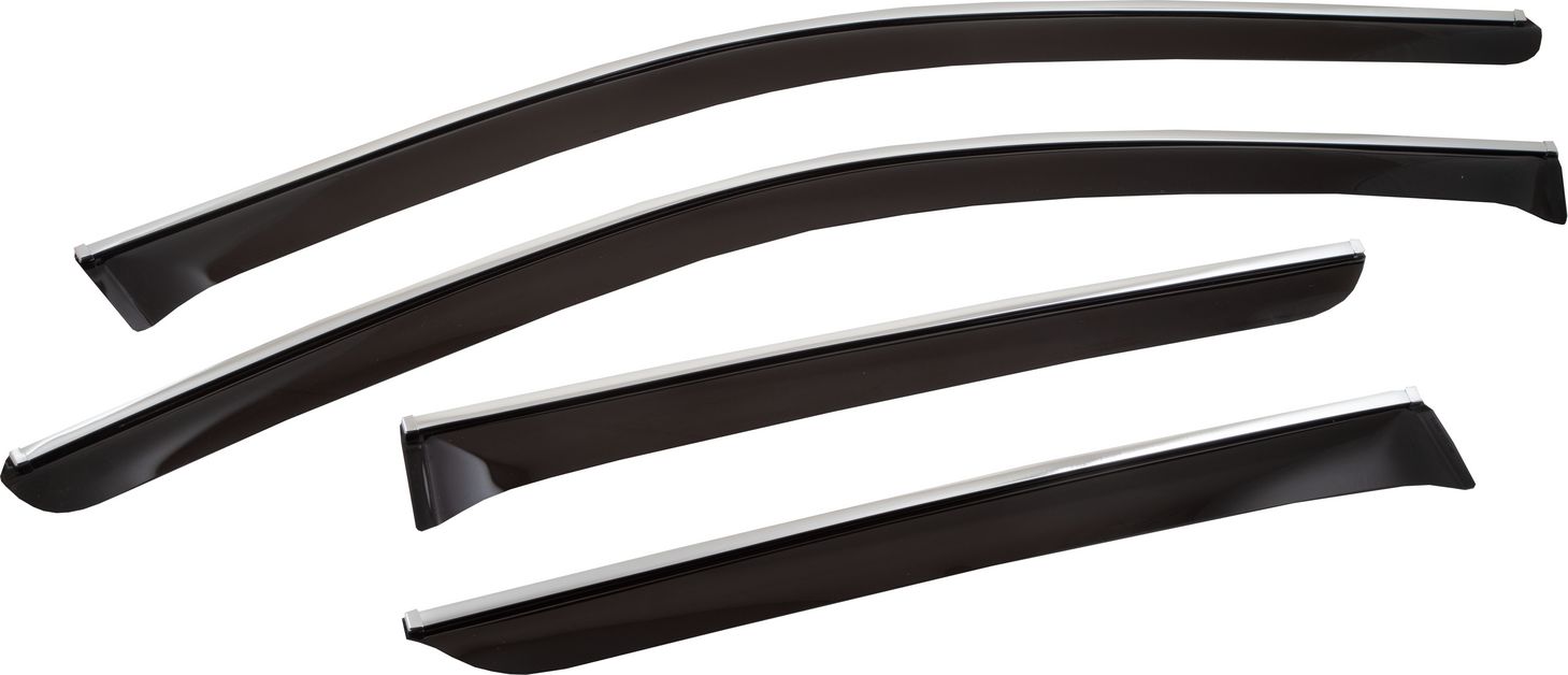 Дефлекторы Chromex для окон (c хром. молдингом) (4 шт.) Toyota C-HR 2016-2026. Артикул CHROMEX.63009