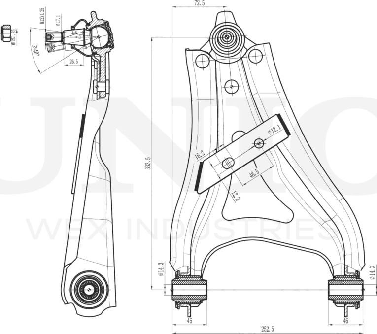 Рычаг подвески (Unio). Артикул SSP-40146