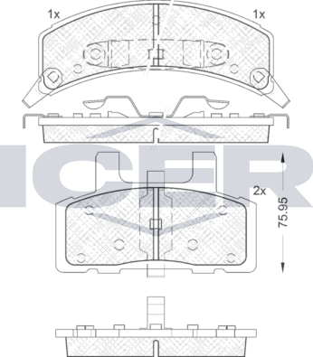 Тормозные колодки Icer. Артикул 141563