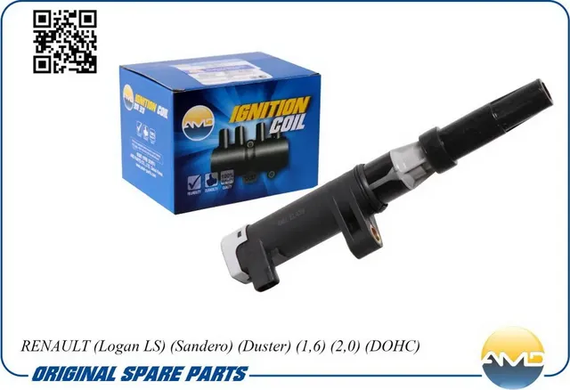Катушка зажигания RENAULT LOGAN/SANDERO 04- 1.6 16кл K4M (AMD) AMD. Артикул AMDEL439