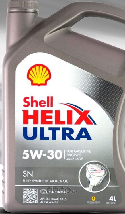 550054589 Shell Синт-ое мот.масло Helix Ultra 5W-30 SL A3/B3/A3/B4 (4л). Артикул 550054589