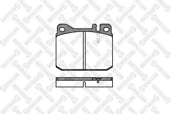 Тормозные колодки Stellox передние для Mercedes-Benz W123 1976-1985. Артикул 021 020-SX