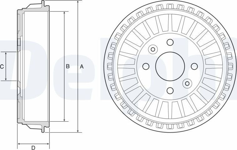 Тормозной барабан Delphi. Артикул BF620