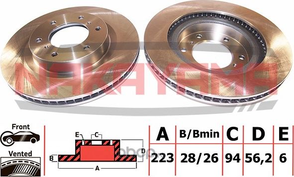 Диск тормозной (Nakayama). Артикул Q4597