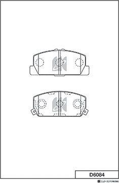 Тормозные колодки MK Kashiyama передние для Mitsubishi Eclipse I 1991-1995. Артикул D6084