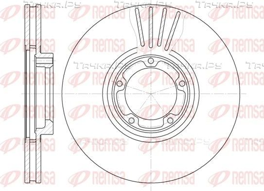 Тормозной диск Remsa передний для Ford Transit Torneo V 1994-2000. Артикул 6518.10