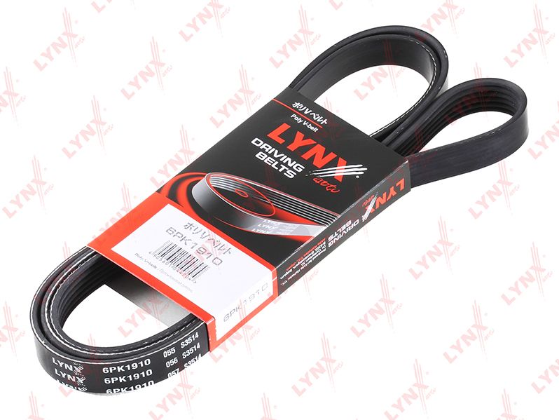 Приводной ремень поликлиновой LYNXauto. Артикул 6PK1910