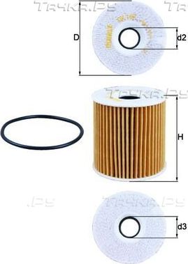 Масляный фильтр Mahle-Knecht для Volvo S80 I 1998-2008. Артикул OX 149D