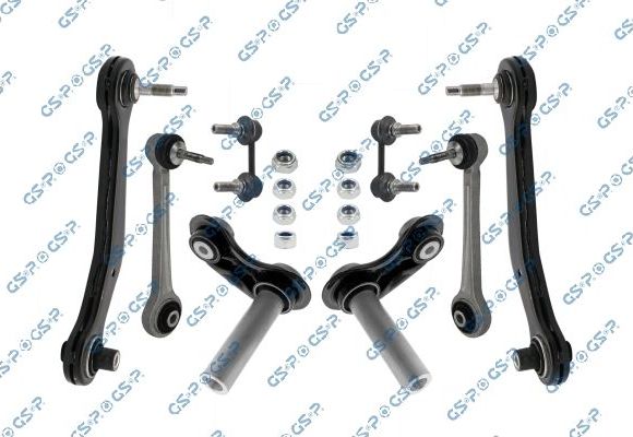 Комплект подвески BMW X5 E53 00- зад. (6рыч.+2тяг.стаб.+гайки) GSP. Артикул S990054SK
