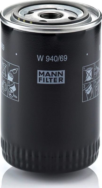 Масляный фильтр Mann-Filter для IVECO Massif 2008-2011. Артикул W 940/69